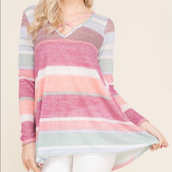 Gorilla Cat Tops - 🌟Sale🌟Striped Tunic Top